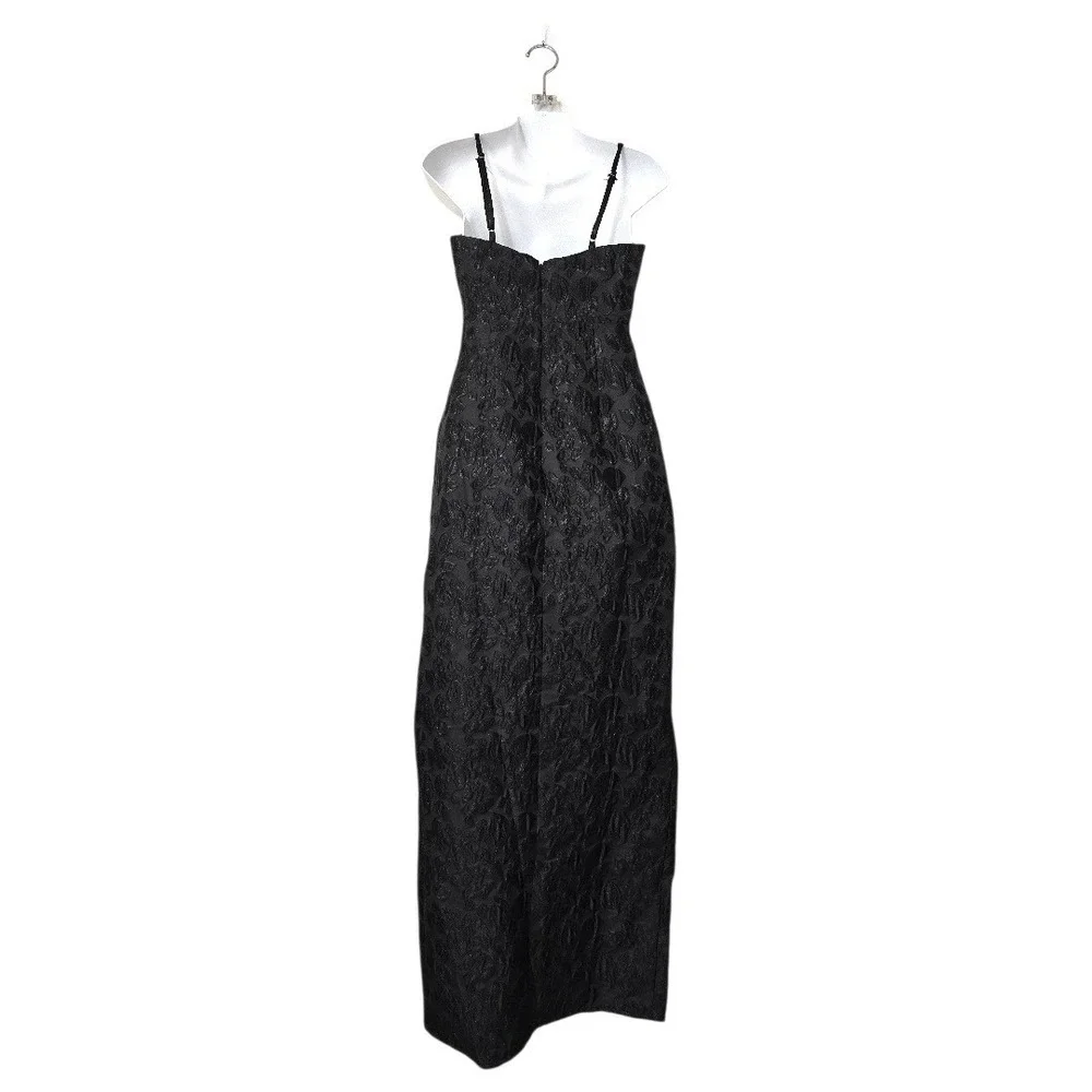 Lulus Gorgeously Chic Floral Jacquard Cutout Maxi Dress Sz S NWT - Picture 7 of 15